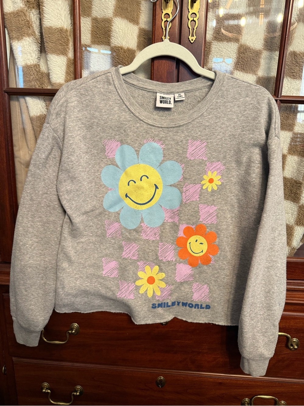 SmileyWorld Floral Smile Crewneck